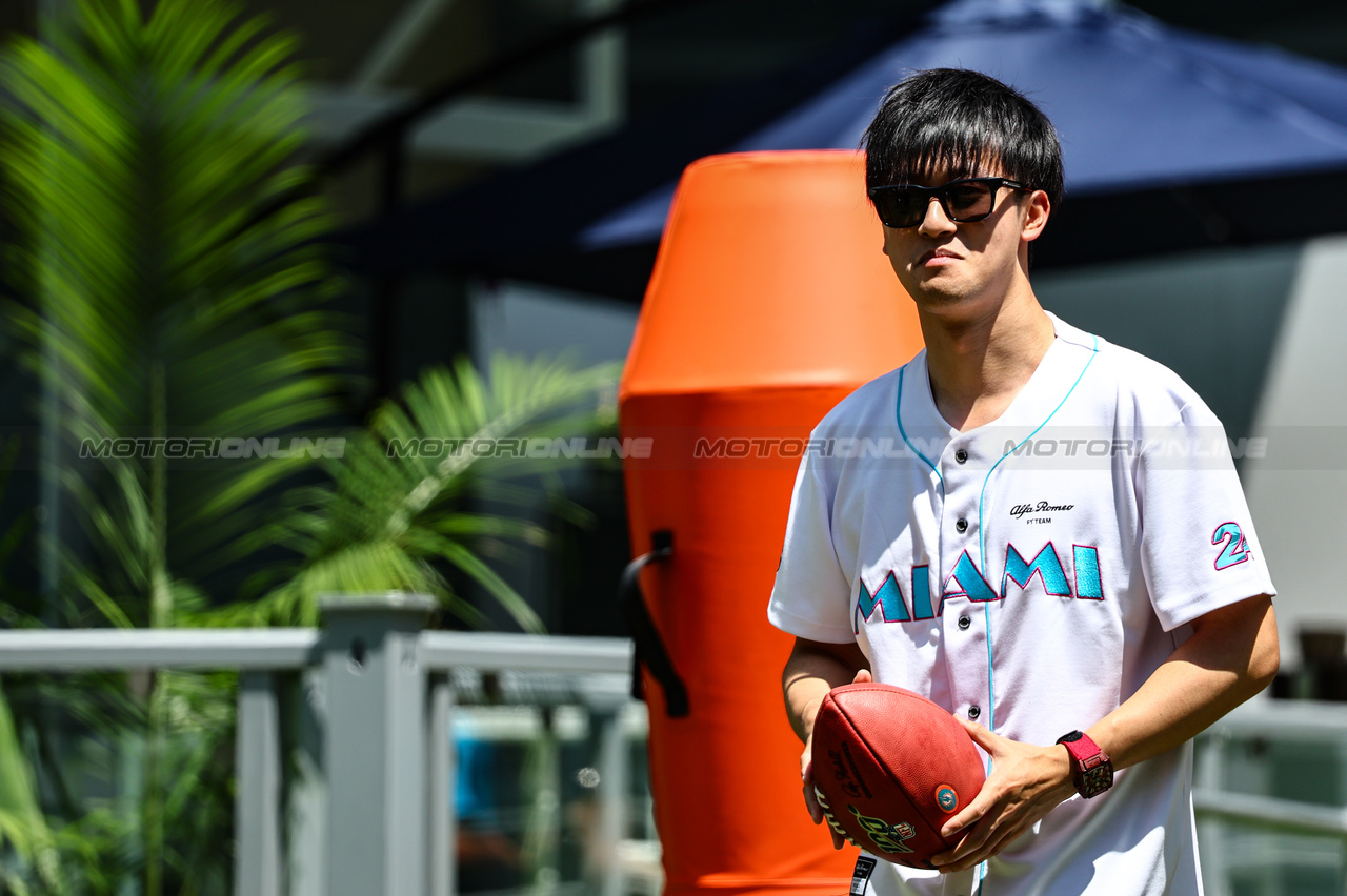 GP MIAMI, Guanyu Zhou (CHI), Alfa Romeo Racing 
04.05.2023. Formula 1 World Championship, Rd 5, Miami Grand Prix, Miami, Florida, USA, Preparation Day.
- www.xpbimages.com, EMail: requests@xpbimages.com ¬© Copyright: Charniaux / XPB Images