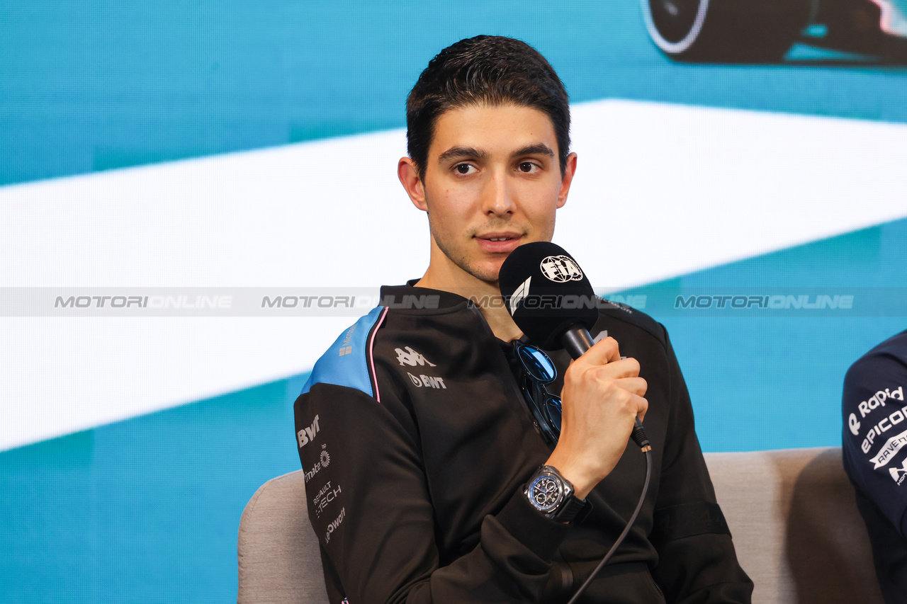 GP MIAMI, Esteban Ocon (FRA) Alpine F1 Team in the FIA Press Conference.

04.05.2023. Formula 1 World Championship, Rd 5, Miami Grand Prix, Miami, Florida, USA, Preparation Day.

- www.xpbimages.com, EMail: requests@xpbimages.com ¬© Copyright: XPB Images