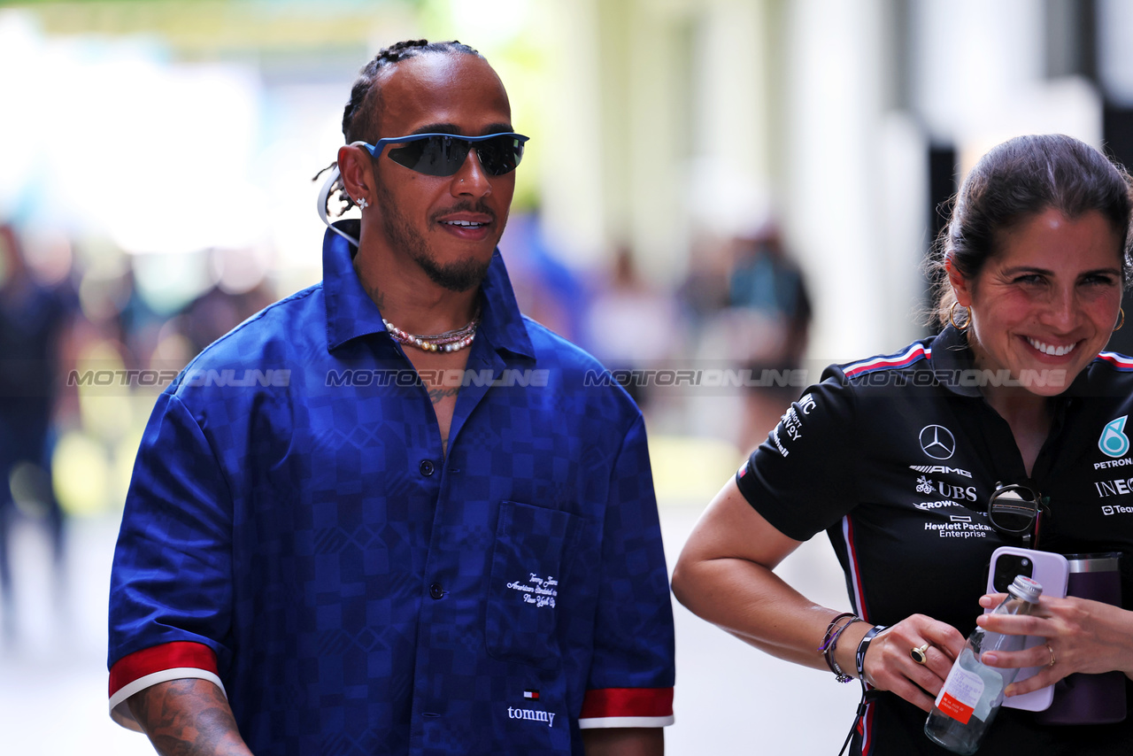 GP MIAMI, Lewis Hamilton (GBR) Mercedes AMG F1.

04.05.2023. Formula 1 World Championship, Rd 5, Miami Grand Prix, Miami, Florida, USA, Preparation Day.

- www.xpbimages.com, EMail: requests@xpbimages.com ¬© Copyright: Moy / XPB Images