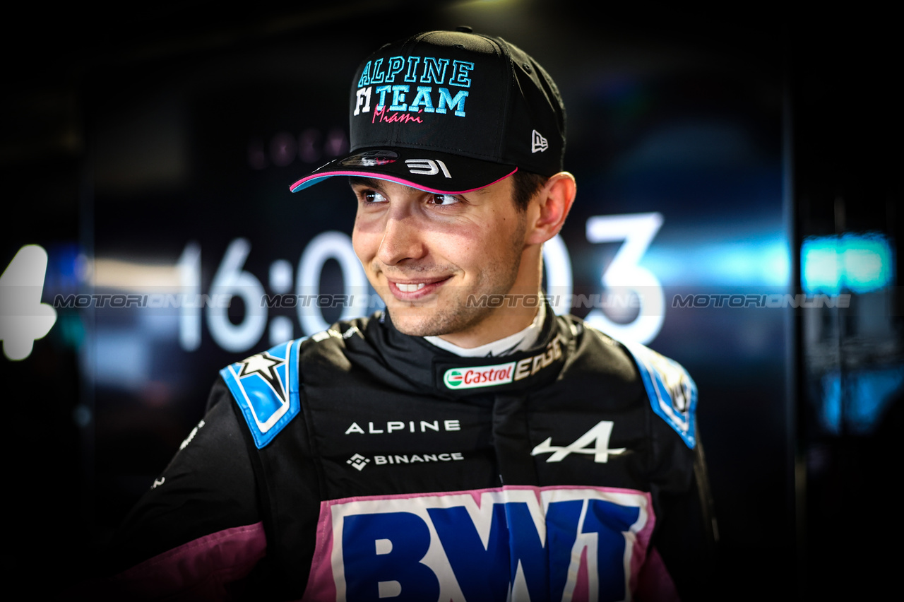 GP MIAMI, Esteban Ocon (FRA), Alpine F1 Team 
04.05.2023. Formula 1 World Championship, Rd 5, Miami Grand Prix, Miami, Florida, USA, Preparation Day.
- www.xpbimages.com, EMail: requests@xpbimages.com ¬© Copyright: Charniaux / XPB Images