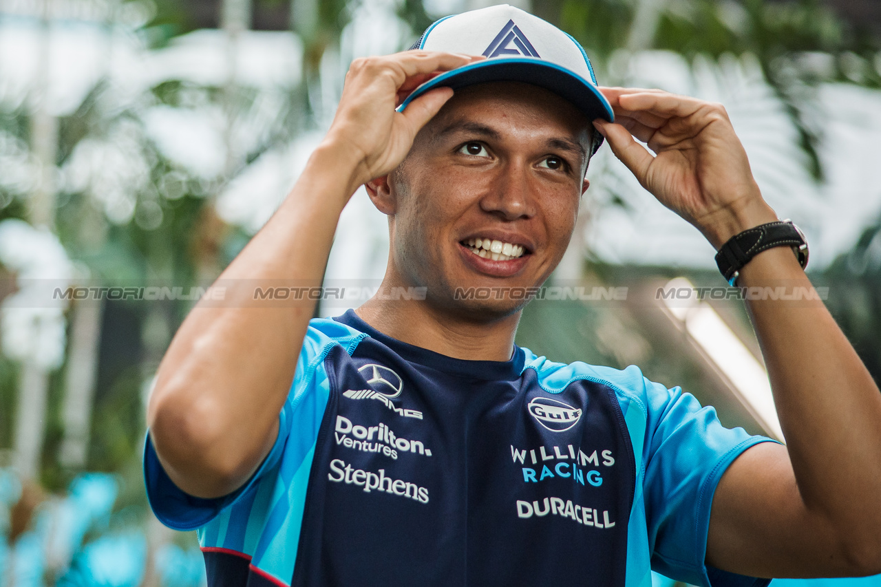 GP MIAMI, Alexander Albon (THA) Williams Racing.

04.05.2023. Formula 1 World Championship, Rd 5, Miami Grand Prix, Miami, Florida, USA, Preparation Day.

- www.xpbimages.com, EMail: requests@xpbimages.com ¬© Copyright: Bearne / XPB Images