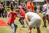 GP MIAMI, Charles Leclerc (MON) Ferrari e Carlos Sainz Jr (ESP) Ferrari - American Football with the Miami Dolphins.
04.05.2023. Formula 1 World Championship, Rd 5, Miami Grand Prix, Miami, Florida, USA, Preparation Day.
- www.xpbimages.com, EMail: requests@xpbimages.com ¬© Copyright: Bearne / XPB Images