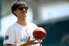 GP MIAMI, Zhou Guanyu (CHN) Alfa Romeo F1 Team plays American Football.
04.05.2023. Formula 1 World Championship, Rd 5, Miami Grand Prix, Miami, Florida, USA, Preparation Day.
 - www.xpbimages.com, EMail: requests@xpbimages.com ¬© Copyright: Gilbert / XPB Images