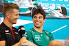 GP MIAMI, Lance Stroll (CDN) Aston Martin F1 Team (Right) e Nico Hulkenberg (GER) Haas F1 Team in the FIA Press Conference.
04.05.2023. Formula 1 World Championship, Rd 5, Miami Grand Prix, Miami, Florida, USA, Preparation Day.
- www.xpbimages.com, EMail: requests@xpbimages.com ¬© Copyright: XPB Images