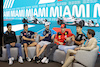 GP MIAMI, (L to R): Esteban Ocon (FRA) Alpine F1 Team; Nyck de Vries (NLD) AlphaTauri; Logan Sargeant (USA) Williams Racing; Charles Leclerc (MON) Ferrari; e George Russell (GBR) Mercedes AMG F1, in the FIA Press Conference.
04.05.2023. Formula 1 World Championship, Rd 5, Miami Grand Prix, Miami, Florida, USA, Preparation Day.
- www.xpbimages.com, EMail: requests@xpbimages.com ¬© Copyright: XPB Images