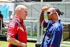 GP MIAMI, (L to R): Jock Clear (GBR) Ferrari Senior Performance Engineer with Lewis Hamilton (GBR) Mercedes AMG F1.
04.05.2023. Formula 1 World Championship, Rd 5, Miami Grand Prix, Miami, Florida, USA, Preparation Day.
- www.xpbimages.com, EMail: requests@xpbimages.com ¬© Copyright: Moy / XPB Images