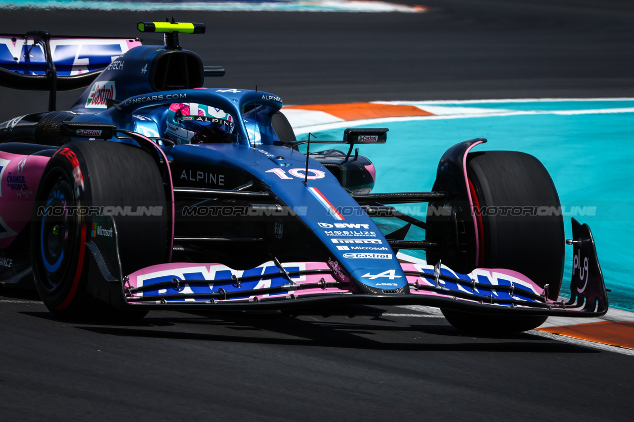 GP MIAMI, Pierre Gasly (FRA), Alpine F1 Team 
06.05.2023. Formula 1 World Championship, Rd 5, Miami Grand Prix, Miami, Florida, USA, Qualifiche Day.
- www.xpbimages.com, EMail: requests@xpbimages.com ¬© Copyright: Charniaux / XPB Images