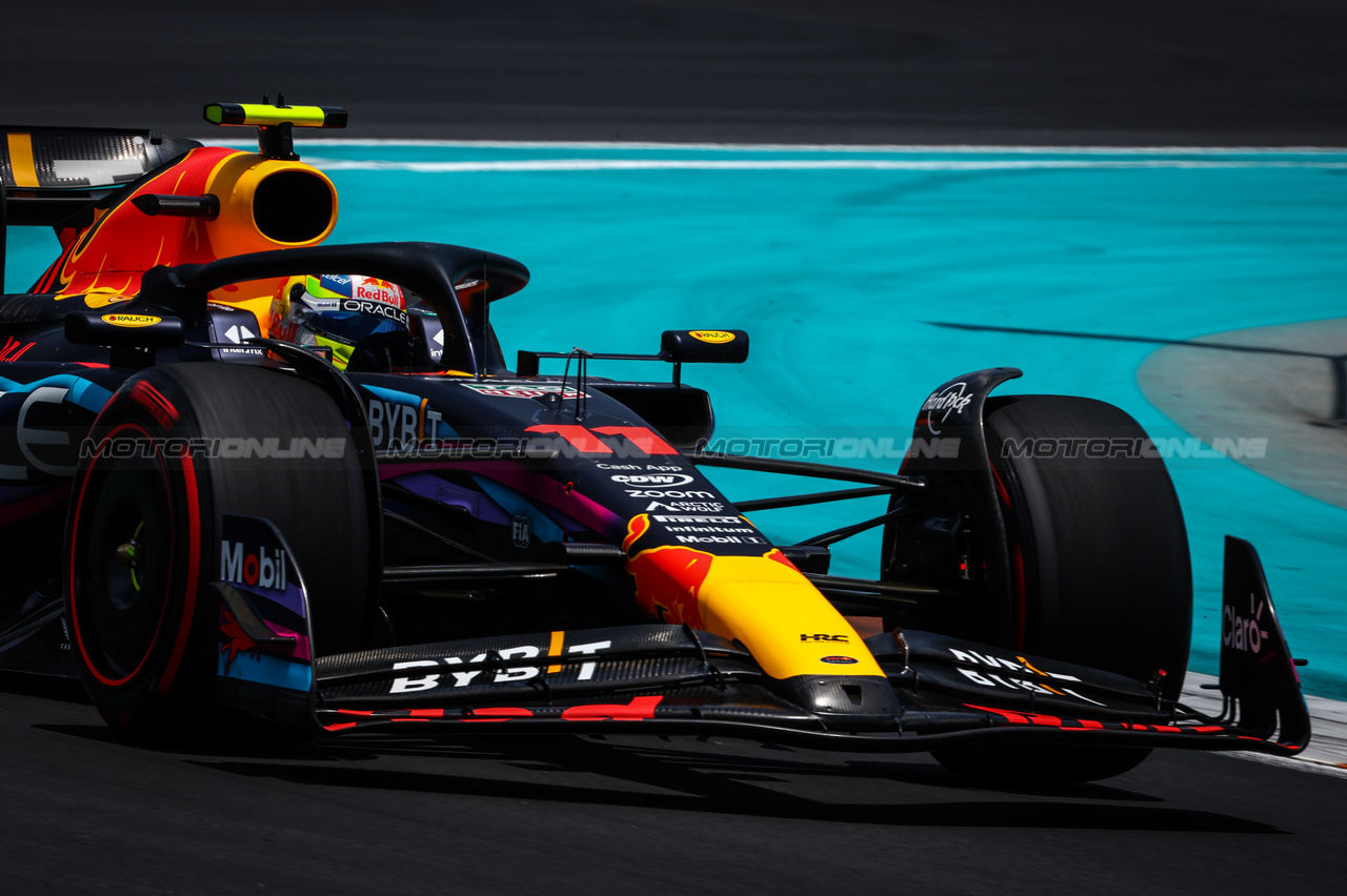 GP MIAMI, Sergio Perez (MEX), Red Bull Racing 
06.05.2023. Formula 1 World Championship, Rd 5, Miami Grand Prix, Miami, Florida, USA, Qualifiche Day.
- www.xpbimages.com, EMail: requests@xpbimages.com ¬© Copyright: Charniaux / XPB Images