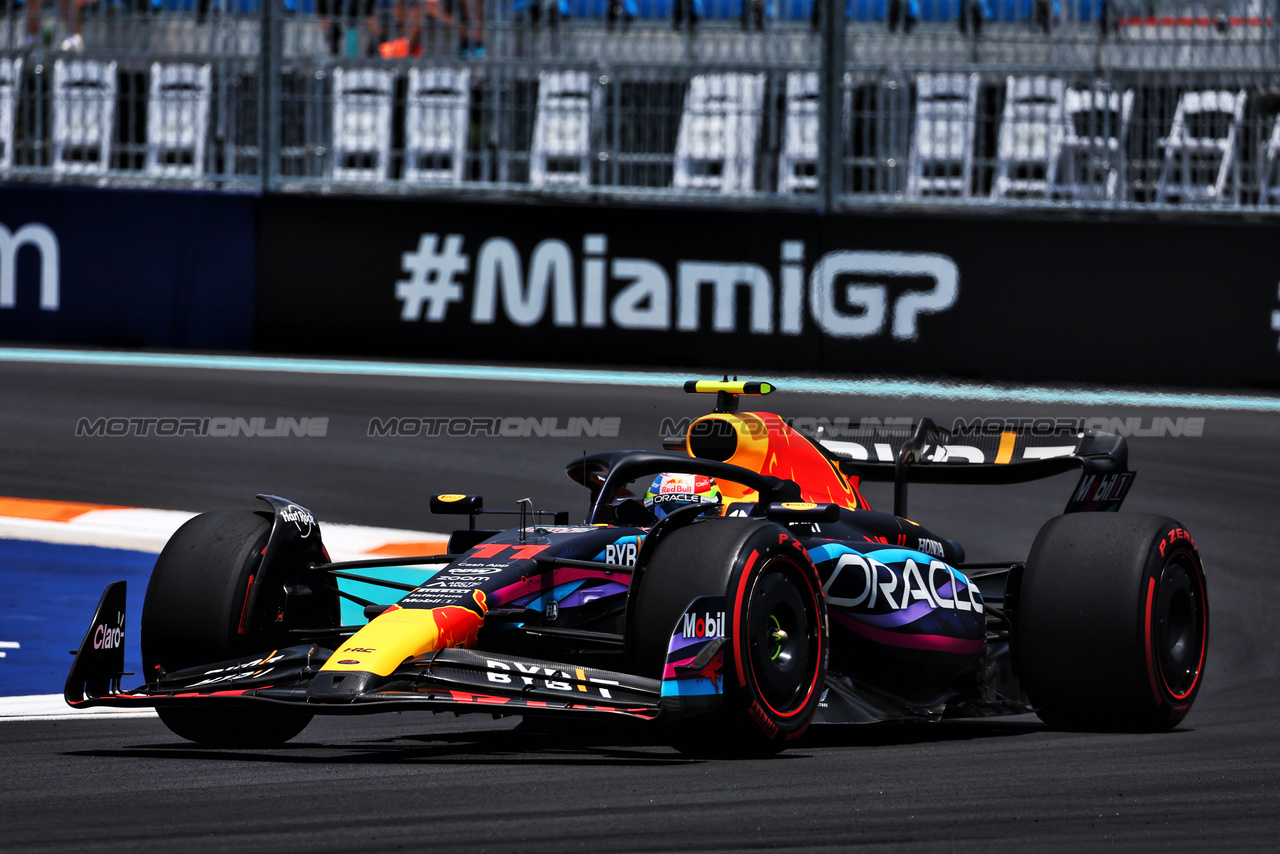 GP MIAMI, Sergio Perez (MEX) Red Bull Racing RB19.

06.05.2023. Formula 1 World Championship, Rd 5, Miami Grand Prix, Miami, Florida, USA, Qualifiche Day.

- www.xpbimages.com, EMail: requests@xpbimages.com ¬© Copyright: Moy / XPB Images