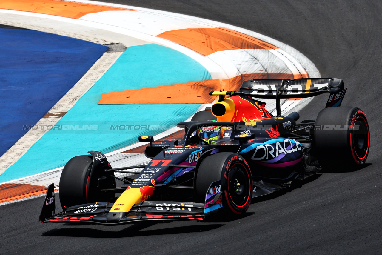 GP MIAMI, Sergio Perez (MEX) Red Bull Racing RB19.

06.05.2023. Formula 1 World Championship, Rd 5, Miami Grand Prix, Miami, Florida, USA, Qualifiche Day.

- www.xpbimages.com, EMail: requests@xpbimages.com ¬© Copyright: Moy / XPB Images