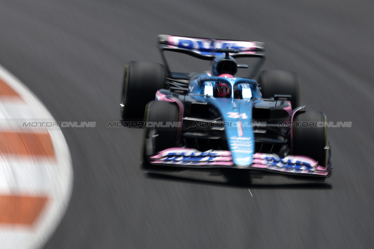 GP MIAMI, Esteban Ocon (FRA) Alpine F1 Team A523.

06.05.2023. Formula 1 World Championship, Rd 5, Miami Grand Prix, Miami, Florida, USA, Qualifiche Day.

- www.xpbimages.com, EMail: requests@xpbimages.com ¬© Copyright: Bearne / XPB Images