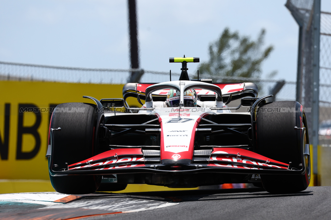 GP MIAMI, Nico Hulkenberg (GER) Haas VF-23.

06.05.2023. Formula 1 World Championship, Rd 5, Miami Grand Prix, Miami, Florida, USA, Qualifiche Day.

 - www.xpbimages.com, EMail: requests@xpbimages.com ¬© Copyright: Coates / XPB Images