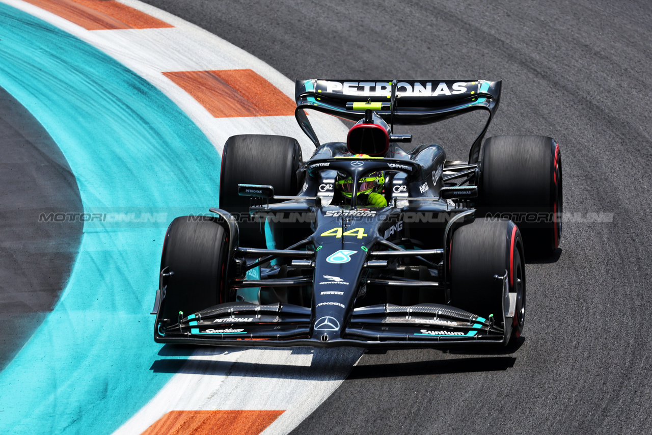 GP MIAMI, Lewis Hamilton (GBR) Mercedes AMG F1 W14.

06.05.2023. Formula 1 World Championship, Rd 5, Miami Grand Prix, Miami, Florida, USA, Qualifiche Day.

- www.xpbimages.com, EMail: requests@xpbimages.com ¬© Copyright: Bearne / XPB Images