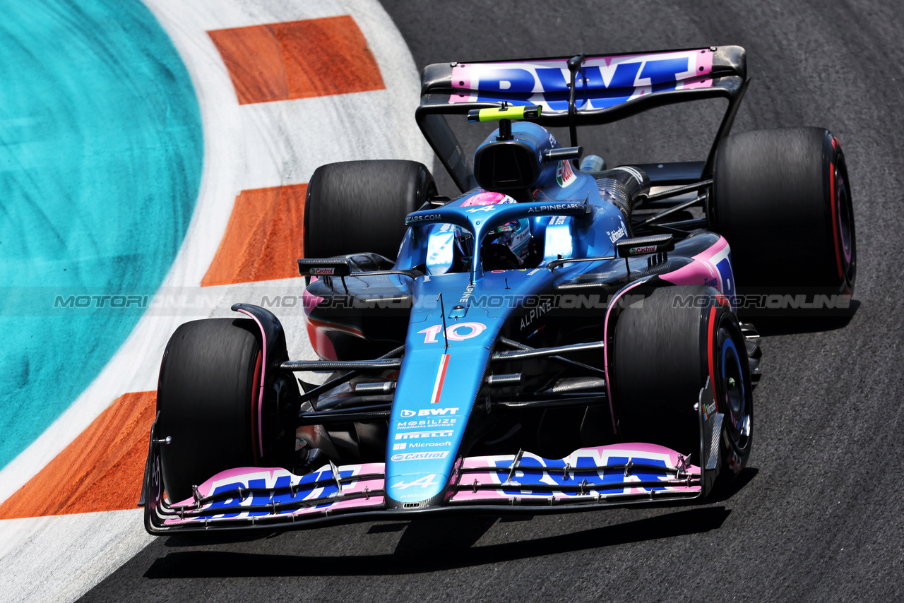 GP MIAMI, Pierre Gasly (FRA) Alpine F1 Team A523.

06.05.2023. Formula 1 World Championship, Rd 5, Miami Grand Prix, Miami, Florida, USA, Qualifiche Day.

- www.xpbimages.com, EMail: requests@xpbimages.com ¬© Copyright: Bearne / XPB Images