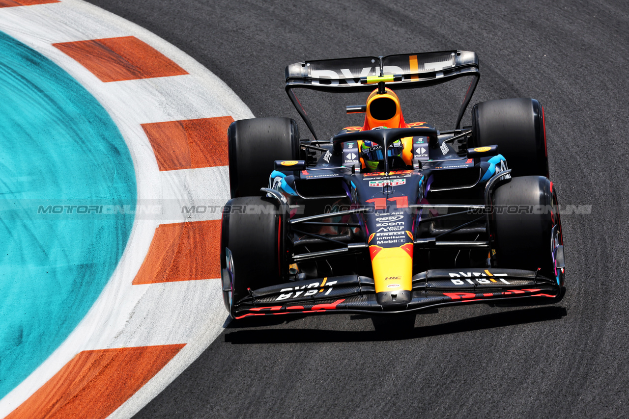 GP MIAMI, Sergio Perez (MEX) Red Bull Racing RB19.

06.05.2023. Formula 1 World Championship, Rd 5, Miami Grand Prix, Miami, Florida, USA, Qualifiche Day.

- www.xpbimages.com, EMail: requests@xpbimages.com ¬© Copyright: Bearne / XPB Images