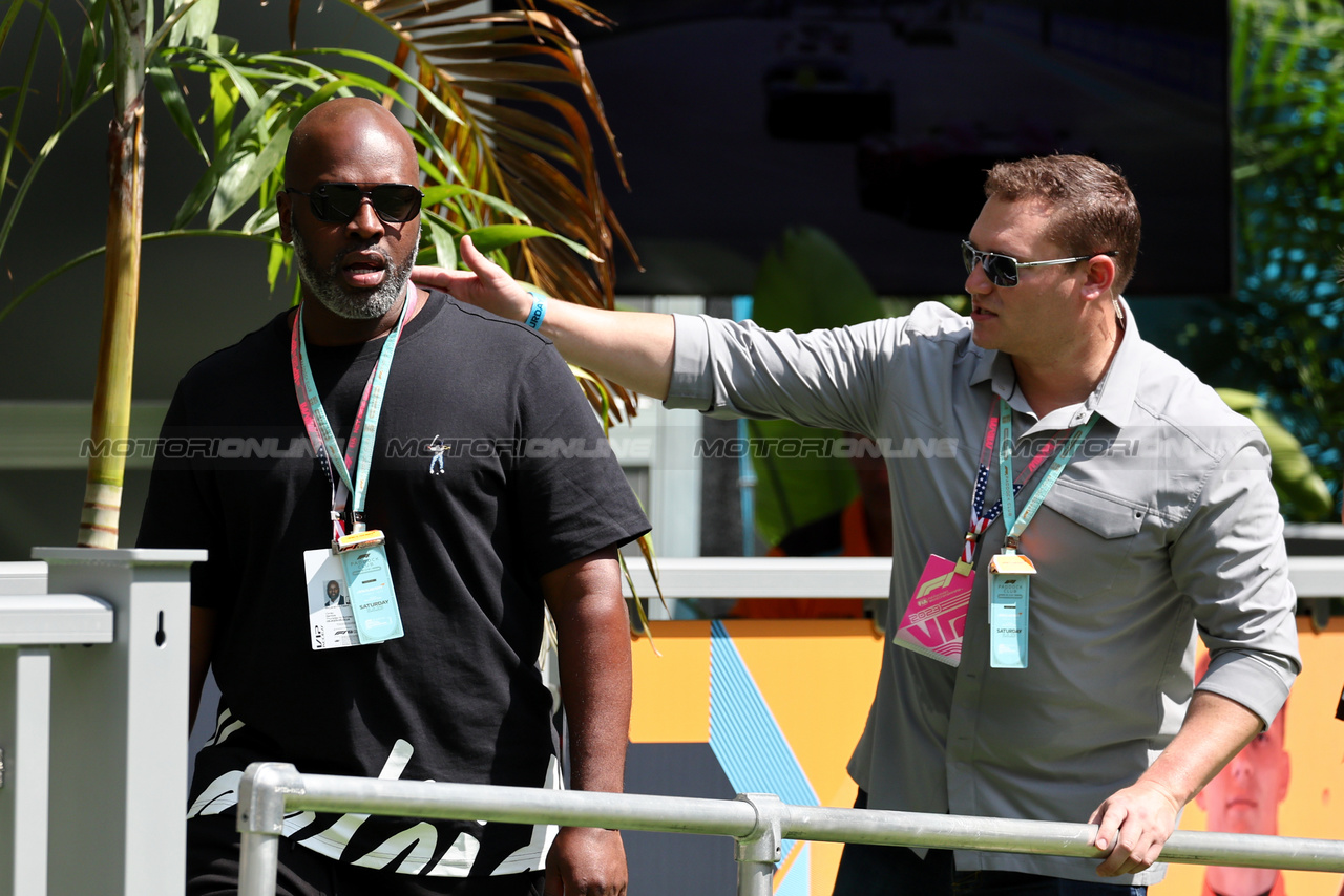 GP MIAMI, Corey Gamble (USA) Road Manager (Left).

06.05.2023. Formula 1 World Championship, Rd 5, Miami Grand Prix, Miami, Florida, USA, Qualifiche Day.

- www.xpbimages.com, EMail: requests@xpbimages.com ¬© Copyright: Moy / XPB Images