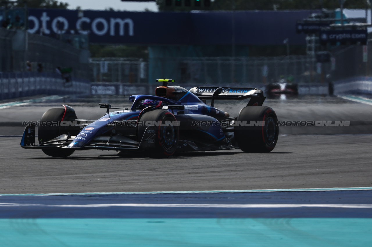 GP MIAMI, Logan Sargeant (USA), Williams F1 Team  
06.05.2023. Formula 1 World Championship, Rd 5, Miami Grand Prix, Miami, Florida, USA, Qualifiche Day.
- www.xpbimages.com, EMail: requests@xpbimages.com ¬© Copyright: Charniaux / XPB Images