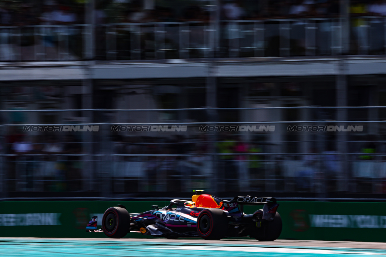 GP MIAMI, Sergio Perez (MEX), Red Bull Racing 
06.05.2023. Formula 1 World Championship, Rd 5, Miami Grand Prix, Miami, Florida, USA, Qualifiche Day.
- www.xpbimages.com, EMail: requests@xpbimages.com ¬© Copyright: Charniaux / XPB Images