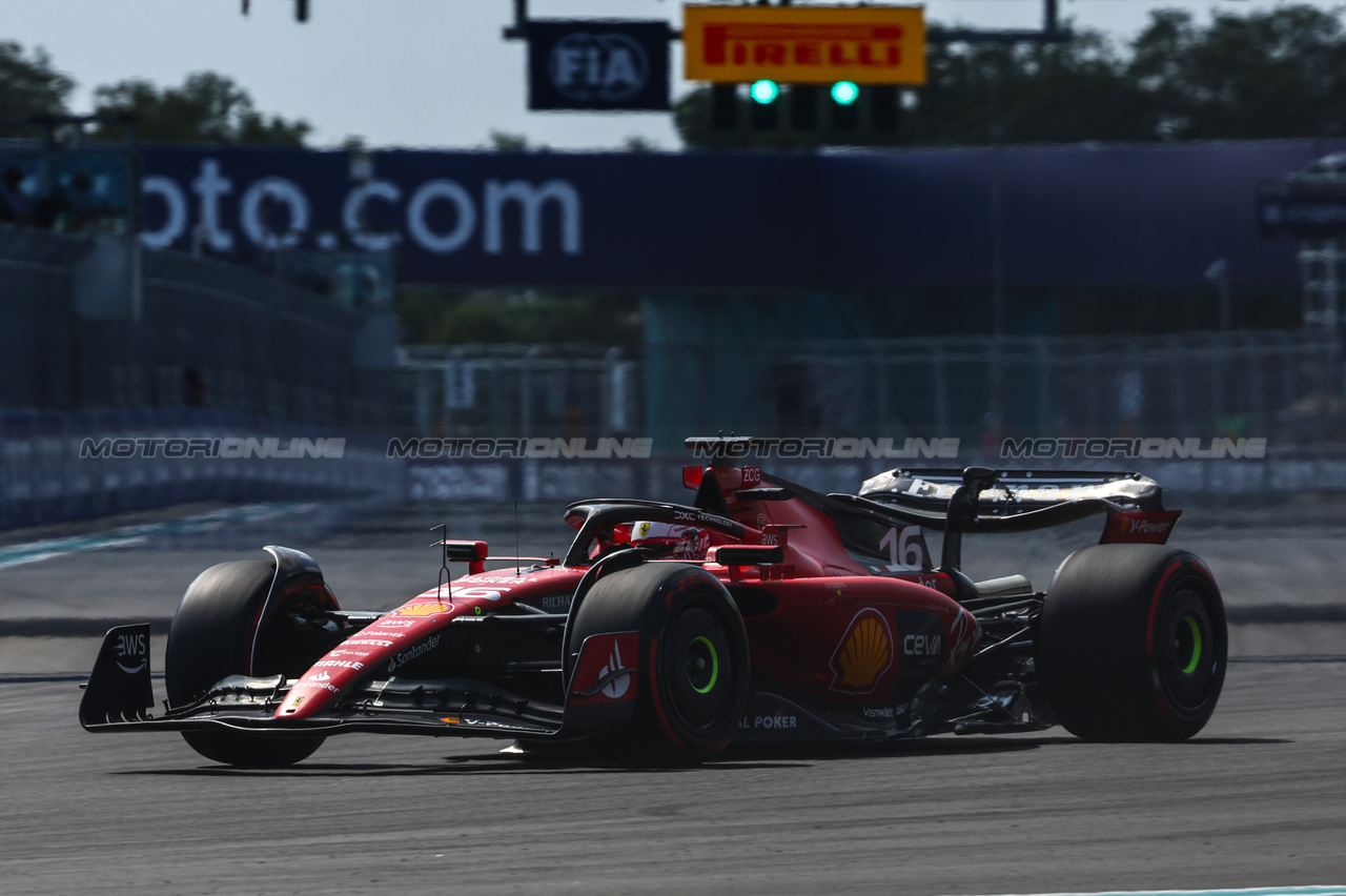 GP MIAMI, Charles Leclerc (FRA), Ferrari 
06.05.2023. Formula 1 World Championship, Rd 5, Miami Grand Prix, Miami, Florida, USA, Qualifiche Day.
- www.xpbimages.com, EMail: requests@xpbimages.com ¬© Copyright: Charniaux / XPB Images