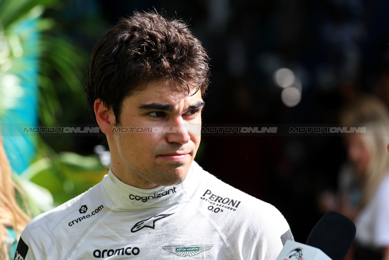 GP MIAMI, Lance Stroll (CDN) Aston Martin F1 Team.

06.05.2023. Formula 1 World Championship, Rd 5, Miami Grand Prix, Miami, Florida, USA, Qualifiche Day.

- www.xpbimages.com, EMail: requests@xpbimages.com ¬© Copyright: Moy / XPB Images