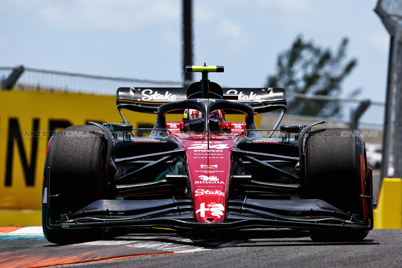 GP MIAMI, Zhou Guanyu (CHN) Alfa Romeo F1 Team C43.

06.05.2023. Formula 1 World Championship, Rd 5, Miami Grand Prix, Miami, Florida, USA, Qualifiche Day.

 - www.xpbimages.com, EMail: requests@xpbimages.com ¬© Copyright: Coates / XPB Images