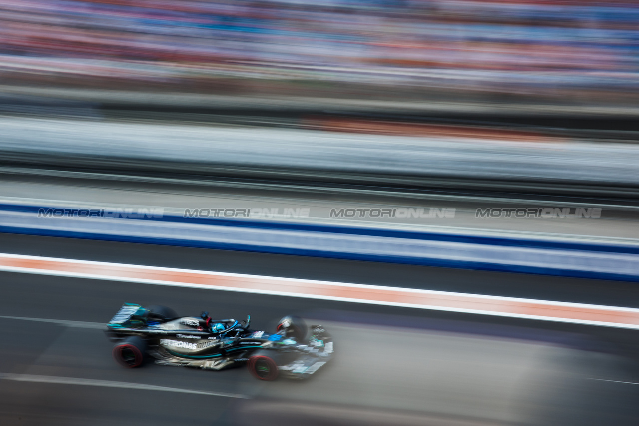 GP MIAMI, George Russell (GBR) Mercedes AMG F1 W14.

06.05.2023. Formula 1 World Championship, Rd 5, Miami Grand Prix, Miami, Florida, USA, Qualifiche Day.

- www.xpbimages.com, EMail: requests@xpbimages.com ¬© Copyright: Bearne / XPB Images