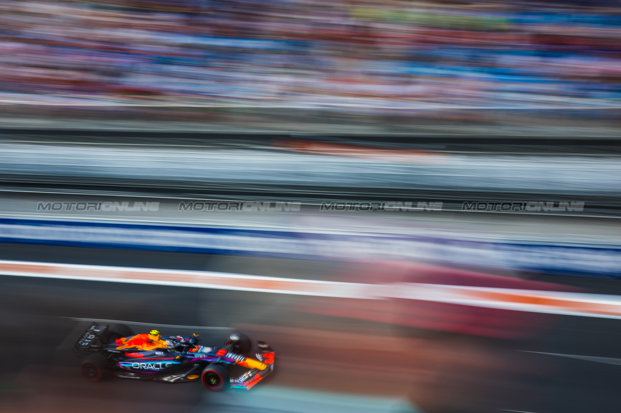 GP MIAMI, Sergio Perez (MEX) Red Bull Racing RB19.

06.05.2023. Formula 1 World Championship, Rd 5, Miami Grand Prix, Miami, Florida, USA, Qualifiche Day.

- www.xpbimages.com, EMail: requests@xpbimages.com ¬© Copyright: Bearne / XPB Images