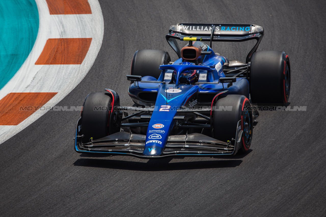 GP MIAMI, Logan Sargeant (USA) Williams Racing FW45.

06.05.2023. Formula 1 World Championship, Rd 5, Miami Grand Prix, Miami, Florida, USA, Qualifiche Day.

- www.xpbimages.com, EMail: requests@xpbimages.com ¬© Copyright: Bearne / XPB Images