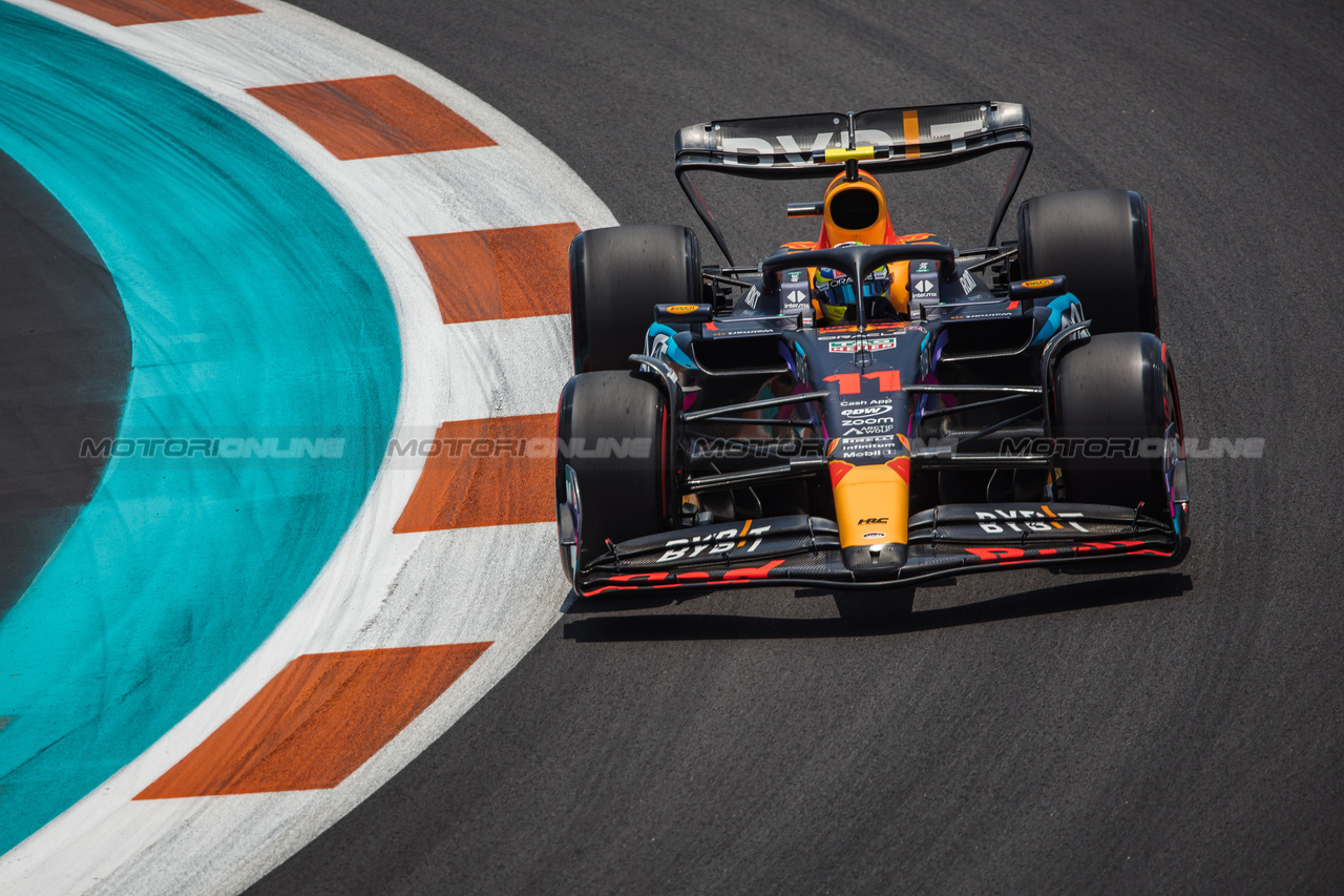 GP MIAMI, Sergio Perez (MEX) Red Bull Racing RB19.
06.05.2023. Formula 1 World Championship, Rd 5, Miami Grand Prix, Miami, Florida, USA, Qualifiche Day.
- www.xpbimages.com, EMail: requests@xpbimages.com ¬© Copyright: Bearne / XPB Images