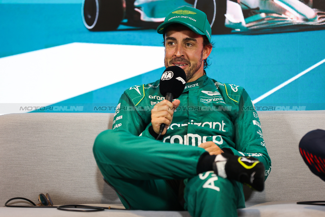 GP MIAMI, Fernando Alonso (ESP) Aston Martin F1 Team in the post qualifying FIA Press Conference.

06.05.2023. Formula 1 World Championship, Rd 5, Miami Grand Prix, Miami, Florida, USA, Qualifiche Day.

- www.xpbimages.com, EMail: requests@xpbimages.com ¬© Copyright: XPB Images