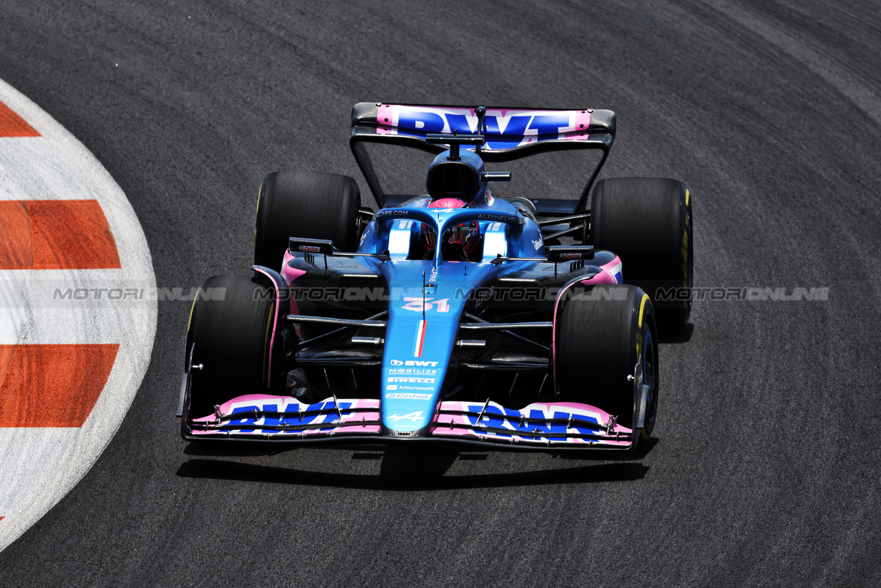 GP MIAMI, Esteban Ocon (FRA) Alpine F1 Team A523.

06.05.2023. Formula 1 World Championship, Rd 5, Miami Grand Prix, Miami, Florida, USA, Qualifiche Day.

- www.xpbimages.com, EMail: requests@xpbimages.com ¬© Copyright: Bearne / XPB Images