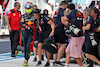 GP MIAMI, Sergio Perez (MEX) Red Bull Racing celebrates his pole position with Jo Canales, Red Bull Racing Personal Trainer in qualifying parc ferme.
06.05.2023. Formula 1 World Championship, Rd 5, Miami Grand Prix, Miami, Florida, USA, Qualifiche Day.
- www.xpbimages.com, EMail: requests@xpbimages.com ¬© Copyright: Moy / XPB Images