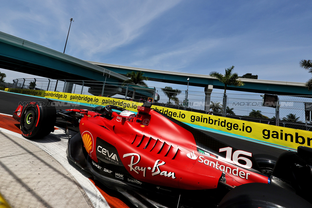 GP MIAMI, Charles Leclerc (MON) Ferrari SF-23.

05.05.2023. Formula 1 World Championship, Rd 5, Miami Grand Prix, Miami, Florida, USA, Practice Day.

- www.xpbimages.com, EMail: requests@xpbimages.com ¬© Copyright: Bearne / XPB Images