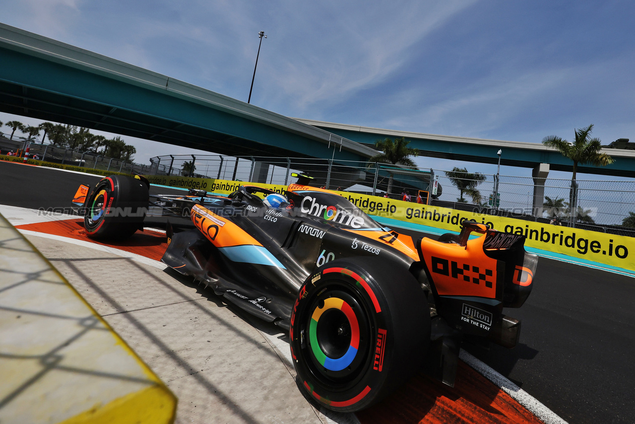GP MIAMI, Lando Norris (GBR) McLaren MCL60.

05.05.2023. Formula 1 World Championship, Rd 5, Miami Grand Prix, Miami, Florida, USA, Practice Day.

- www.xpbimages.com, EMail: requests@xpbimages.com ¬© Copyright: Bearne / XPB Images