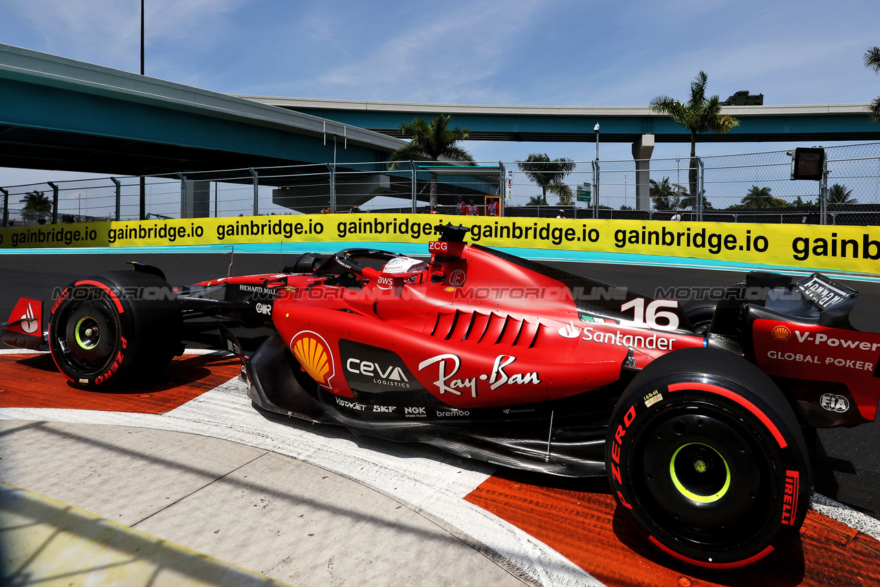 GP MIAMI, Charles Leclerc (MON) Ferrari SF-23.

05.05.2023. Formula 1 World Championship, Rd 5, Miami Grand Prix, Miami, Florida, USA, Practice Day.

- www.xpbimages.com, EMail: requests@xpbimages.com ¬© Copyright: Bearne / XPB Images