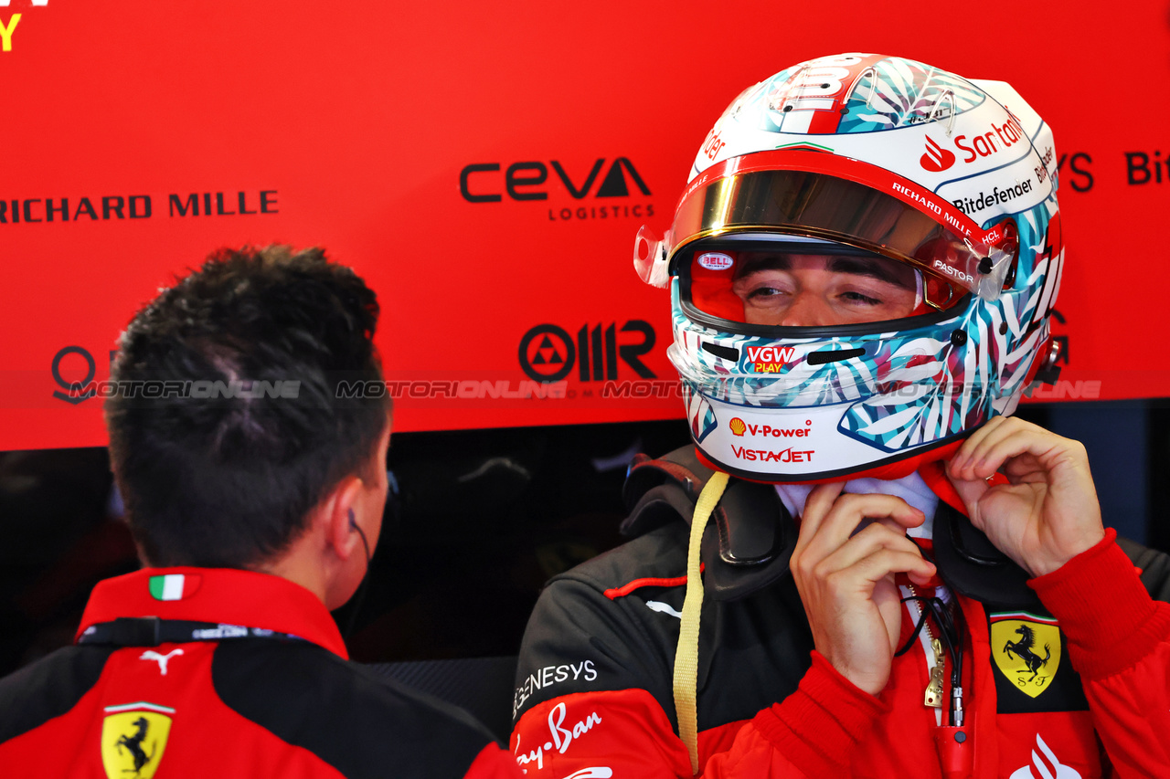 GP MIAMI, Charles Leclerc (MON) Ferrari.

05.05.2023. Formula 1 World Championship, Rd 5, Miami Grand Prix, Miami, Florida, USA, Practice Day.

- www.xpbimages.com, EMail: requests@xpbimages.com ¬© Copyright: Batchelor / XPB Images