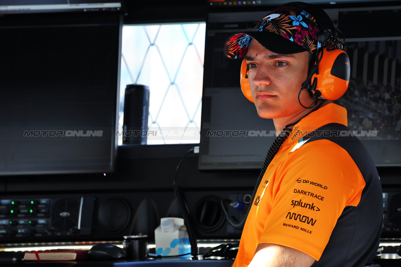 GP MIAMI, Alex Palou (ESP) McLaren Reserve Driver.

05.05.2023. Formula 1 World Championship, Rd 5, Miami Grand Prix, Miami, Florida, USA, Practice Day.

- www.xpbimages.com, EMail: requests@xpbimages.com ¬© Copyright: Batchelor / XPB Images