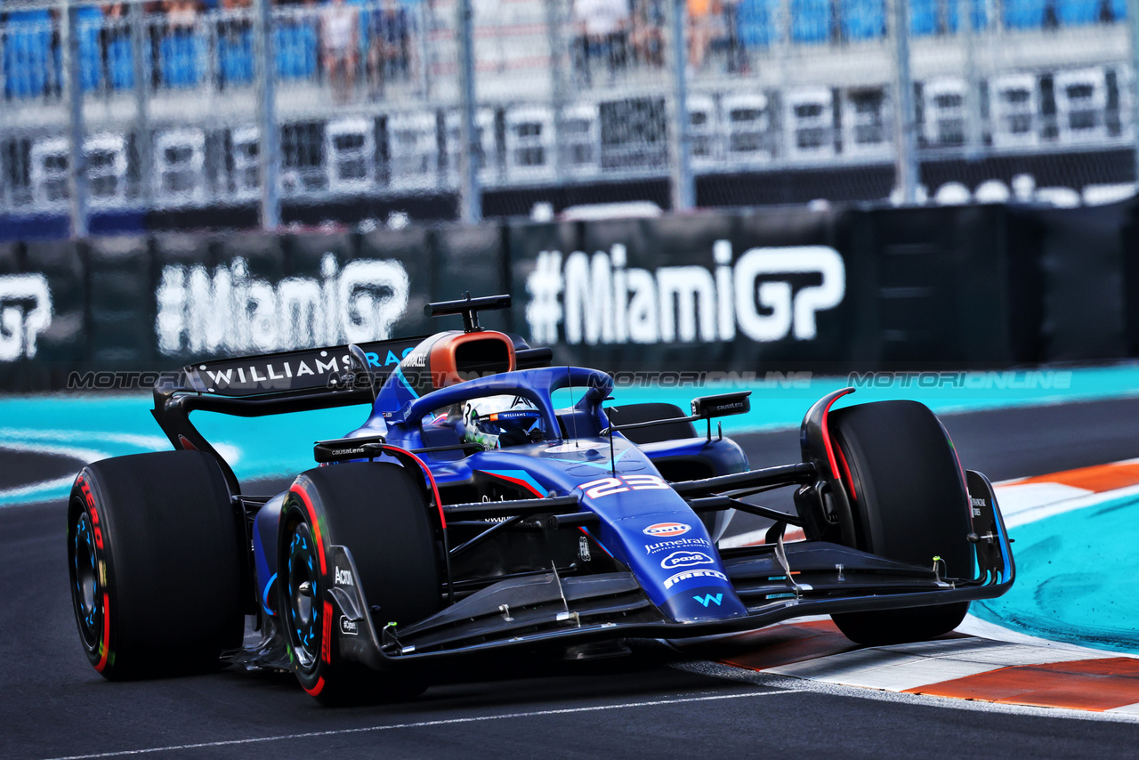 GP MIAMI, Alexander Albon (THA) Williams Racing FW45.

05.05.2023. Formula 1 World Championship, Rd 5, Miami Grand Prix, Miami, Florida, USA, Practice Day.

- www.xpbimages.com, EMail: requests@xpbimages.com ¬© Copyright: Batchelor / XPB Images