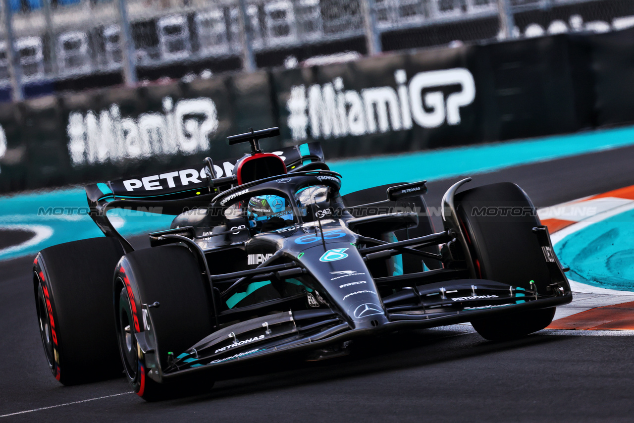 GP MIAMI, George Russell (GBR) Mercedes AMG F1 W14.

05.05.2023. Formula 1 World Championship, Rd 5, Miami Grand Prix, Miami, Florida, USA, Practice Day.

- www.xpbimages.com, EMail: requests@xpbimages.com ¬© Copyright: Batchelor / XPB Images