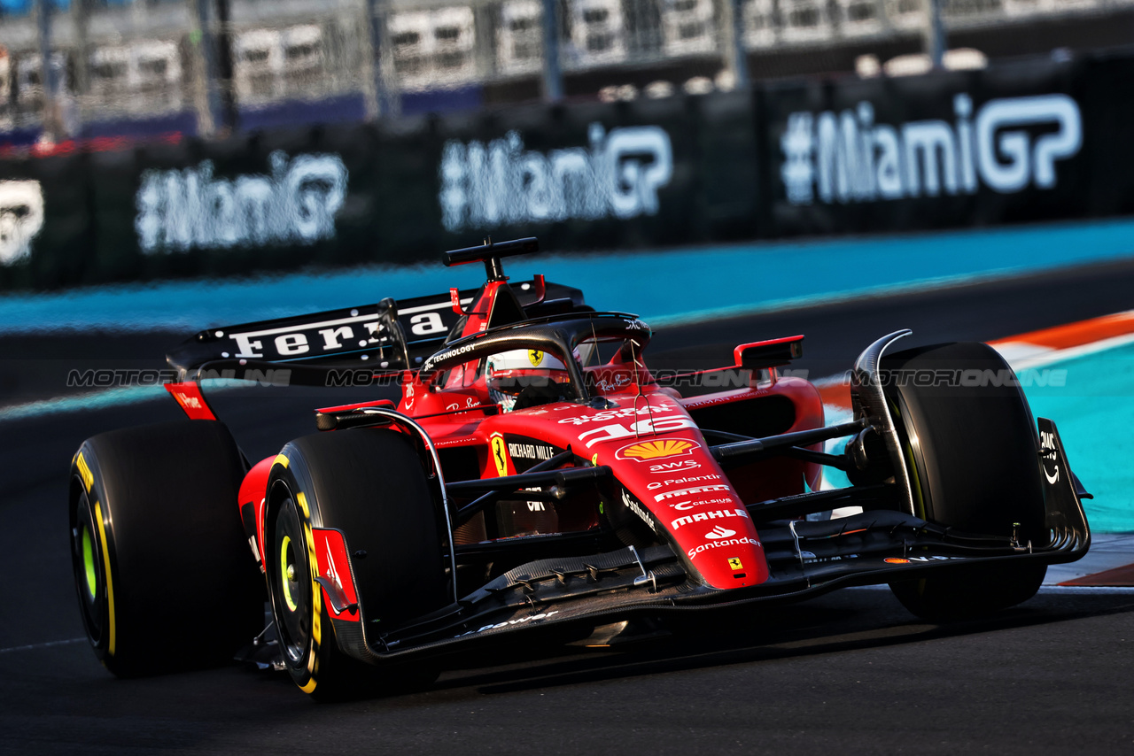 GP MIAMI, Charles Leclerc (MON) Ferrari SF-23.

05.05.2023. Formula 1 World Championship, Rd 5, Miami Grand Prix, Miami, Florida, USA, Practice Day.

- www.xpbimages.com, EMail: requests@xpbimages.com ¬© Copyright: Batchelor / XPB Images