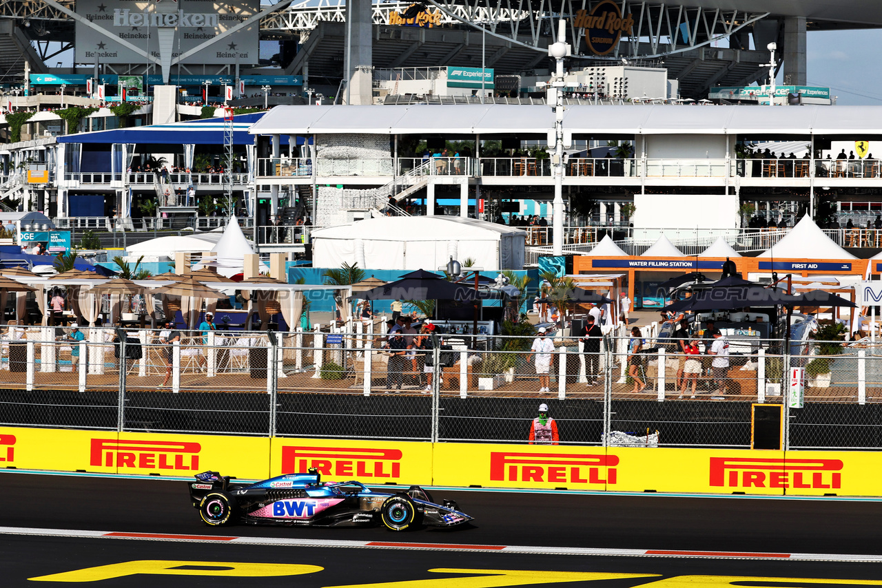 GP MIAMI, Pierre Gasly (FRA) Alpine F1 Team A523.

05.05.2023. Formula 1 World Championship, Rd 5, Miami Grand Prix, Miami, Florida, USA, Practice Day.

- www.xpbimages.com, EMail: requests@xpbimages.com ¬© Copyright: Moy / XPB Images