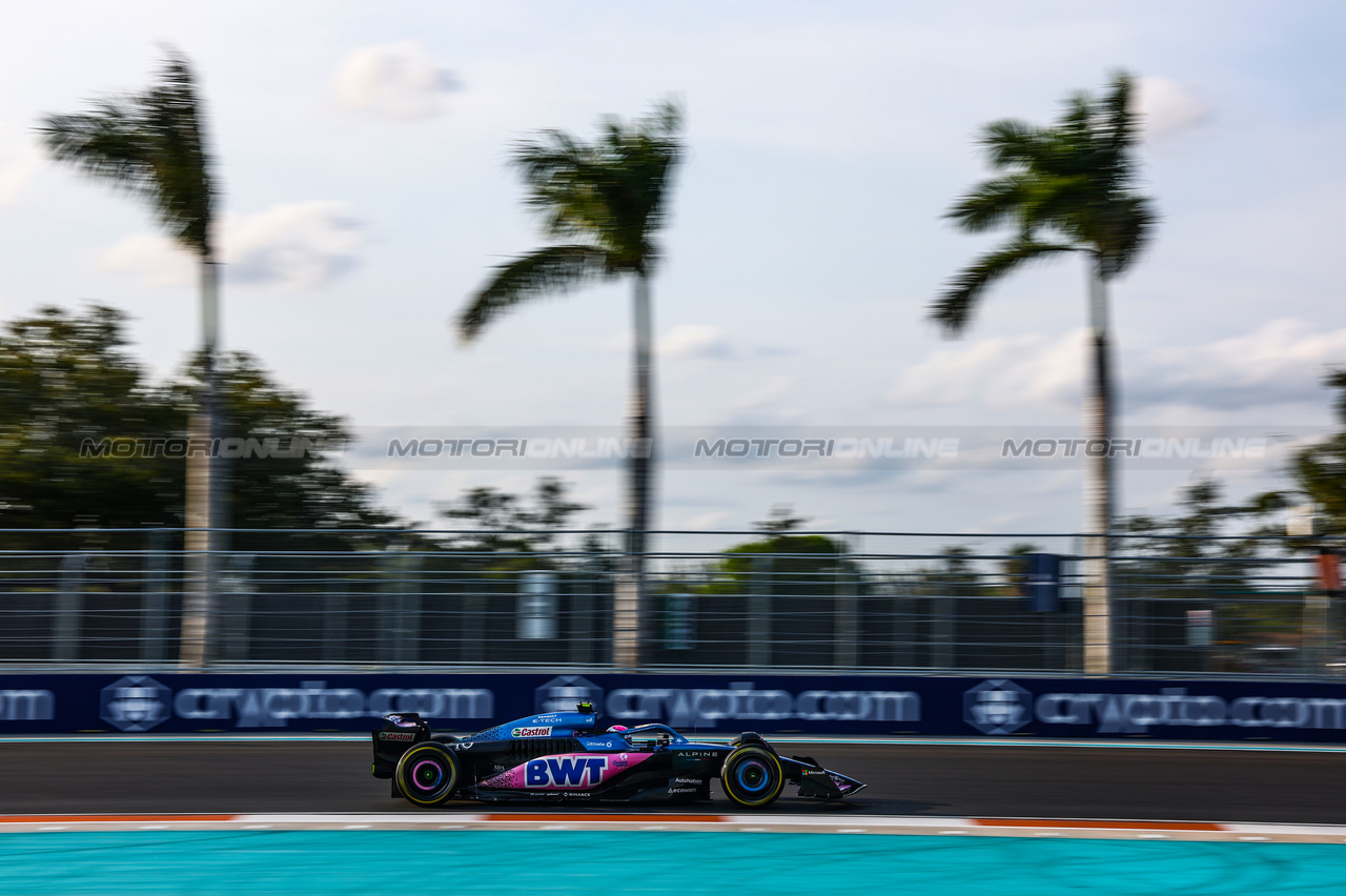 GP MIAMI, Pierre Gasly (FRA), Alpine F1 Team 
05.05.2023. Formula 1 World Championship, Rd 5, Miami Grand Prix, Miami, Florida, USA, Practice Day.
- www.xpbimages.com, EMail: requests@xpbimages.com ¬© Copyright: Charniaux / XPB Images