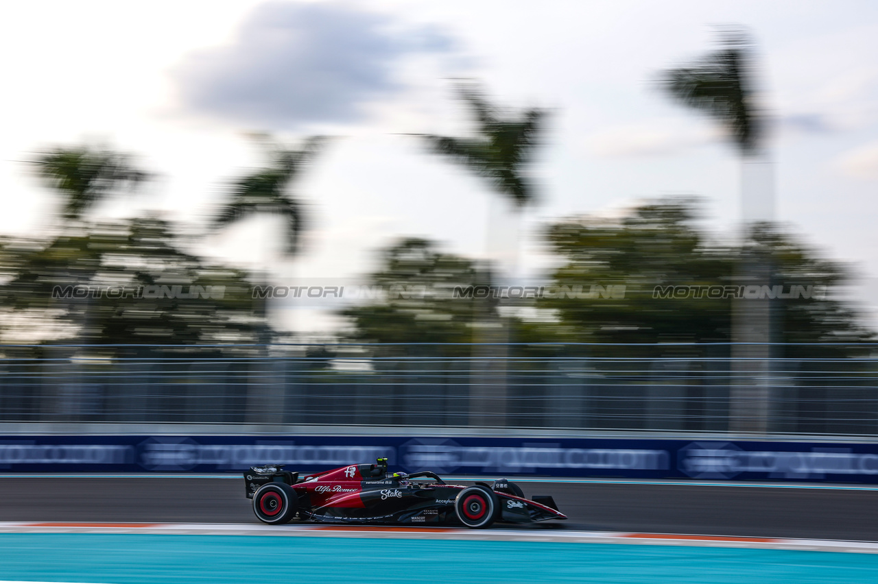 GP MIAMI, Guanyu Zhou (CHI), Alfa Romeo Racing 
05.05.2023. Formula 1 World Championship, Rd 5, Miami Grand Prix, Miami, Florida, USA, Practice Day.
- www.xpbimages.com, EMail: requests@xpbimages.com ¬© Copyright: Charniaux / XPB Images