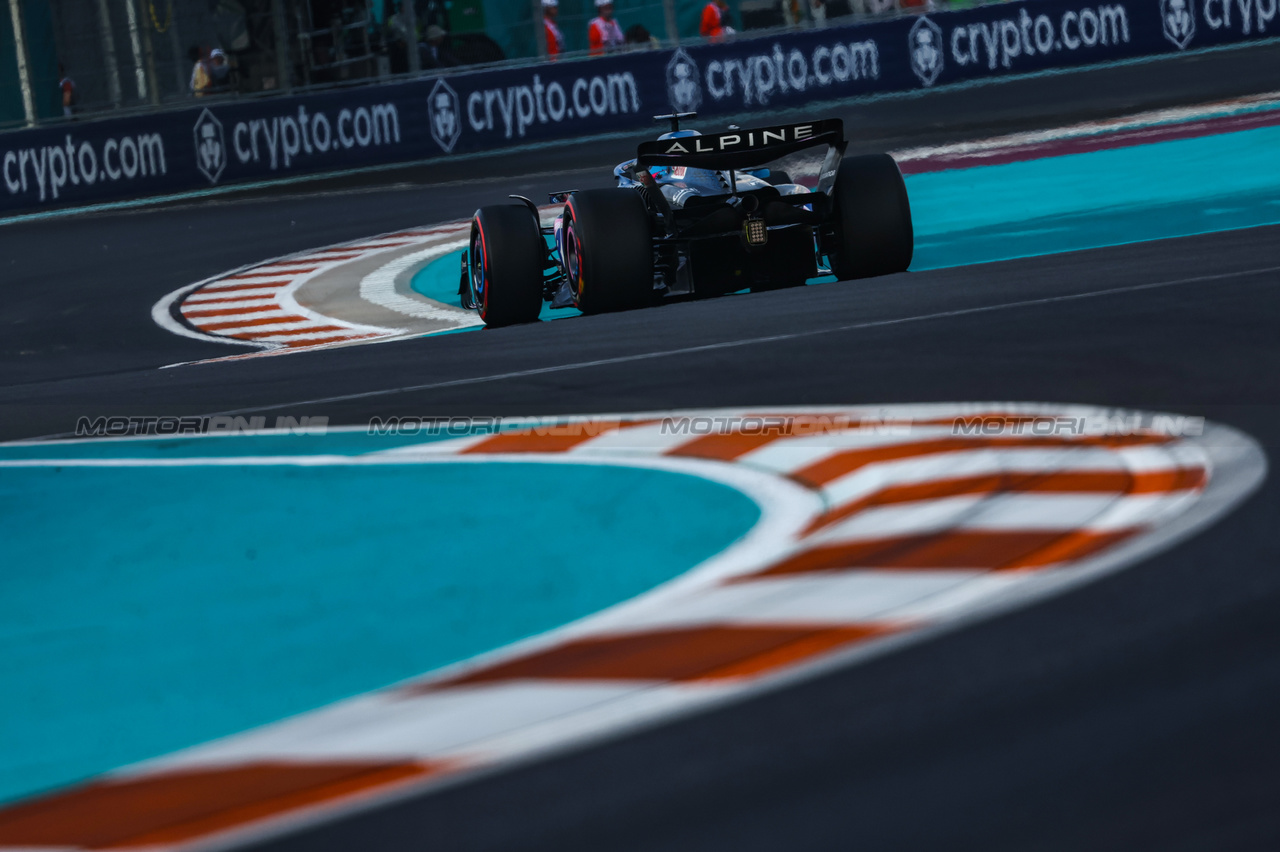 GP MIAMI, Esteban Ocon (FRA), Alpine F1 Team 
05.05.2023. Formula 1 World Championship, Rd 5, Miami Grand Prix, Miami, Florida, USA, Practice Day.
- www.xpbimages.com, EMail: requests@xpbimages.com ¬© Copyright: Charniaux / XPB Images