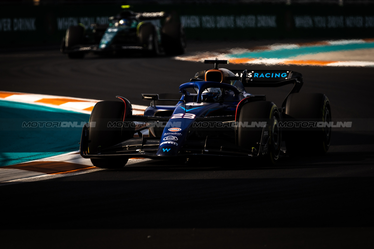 GP MIAMI, Alexander Albon (THA) Williams Racing FW45.

05.05.2023. Formula 1 World Championship, Rd 5, Miami Grand Prix, Miami, Florida, USA, Practice Day.

- www.xpbimages.com, EMail: requests@xpbimages.com ¬© Copyright: Bearne / XPB Images