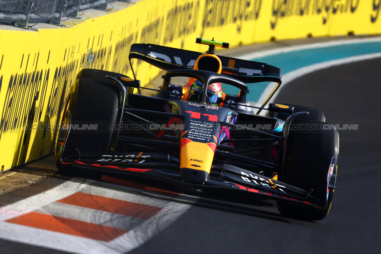 GP MIAMI, Sergio Perez (MEX) Red Bull Racing RB19.

05.05.2023. Formula 1 World Championship, Rd 5, Miami Grand Prix, Miami, Florida, USA, Practice Day.

 - www.xpbimages.com, EMail: requests@xpbimages.com ¬© Copyright: Coates / XPB Images