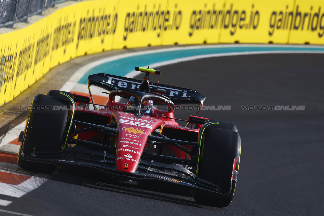 GP MIAMI, Carlos Sainz Jr (ESP) Ferrari SF-23.

05.05.2023. Formula 1 World Championship, Rd 5, Miami Grand Prix, Miami, Florida, USA, Practice Day.

 - www.xpbimages.com, EMail: requests@xpbimages.com ¬© Copyright: Coates / XPB Images