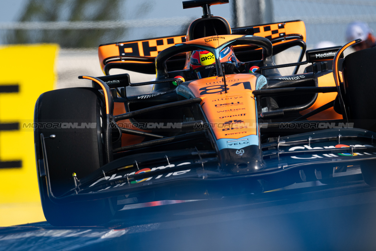 GP MIAMI, Oscar Piastri (AUS) McLaren MCL60.

05.05.2023. Formula 1 World Championship, Rd 5, Miami Grand Prix, Miami, Florida, USA, Practice Day.

- www.xpbimages.com, EMail: requests@xpbimages.com ¬© Copyright: Price / XPB Images