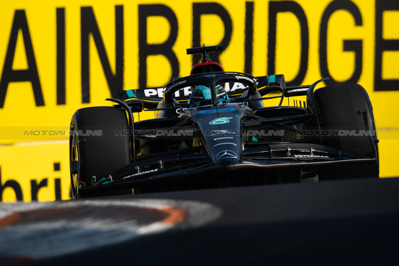 GP MIAMI, George Russell (GBR) Mercedes AMG F1 W14.

05.05.2023. Formula 1 World Championship, Rd 5, Miami Grand Prix, Miami, Florida, USA, Practice Day.

- www.xpbimages.com, EMail: requests@xpbimages.com ¬© Copyright: Price / XPB Images