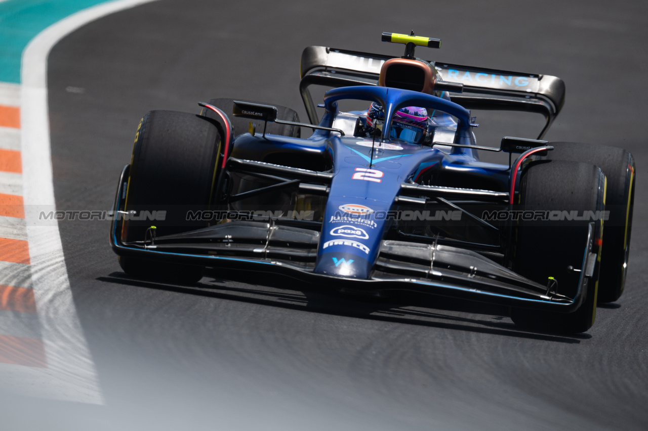 GP MIAMI, Logan Sargeant (USA) Williams Racing FW45.

05.05.2023. Formula 1 World Championship, Rd 5, Miami Grand Prix, Miami, Florida, USA, Practice Day.

- www.xpbimages.com, EMail: requests@xpbimages.com ¬© Copyright: Price / XPB Images